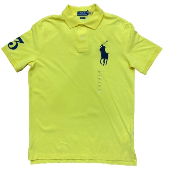 Polo Ralph Lauren Other - Polo Ralph Lauren NWT Big Horse Canary Yellow Navy Shirt Men's Size Small
